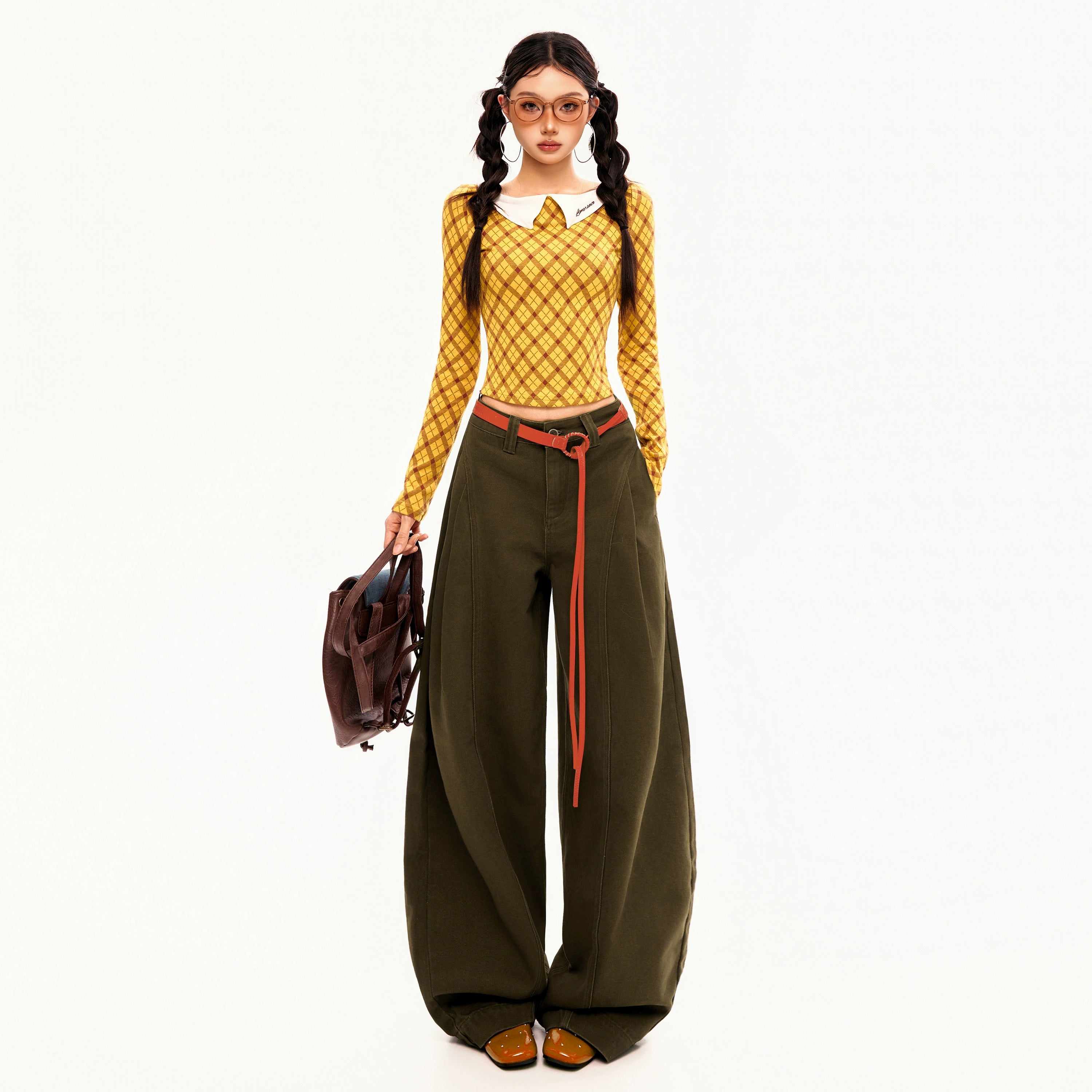 KPSR Vintage Pleated Scimitar Jeans