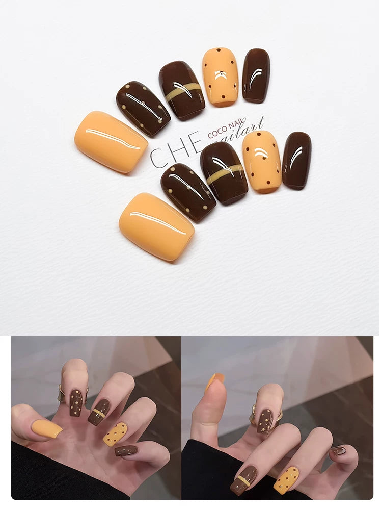 Coco Temperament Light Luxury High Sense White Handmade Manicure Wear Nail