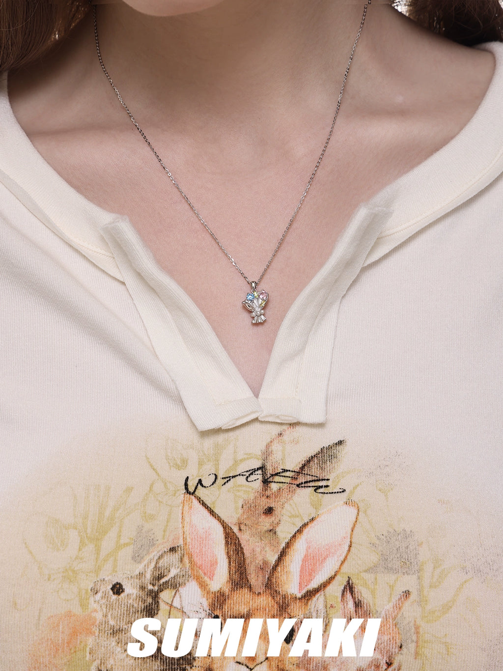 SUMIYAKI Bouquet Long Light Luxury High-end Necklace
