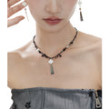 NO SOLUTION Natural Agate Beads Beaded Versatile Necklace