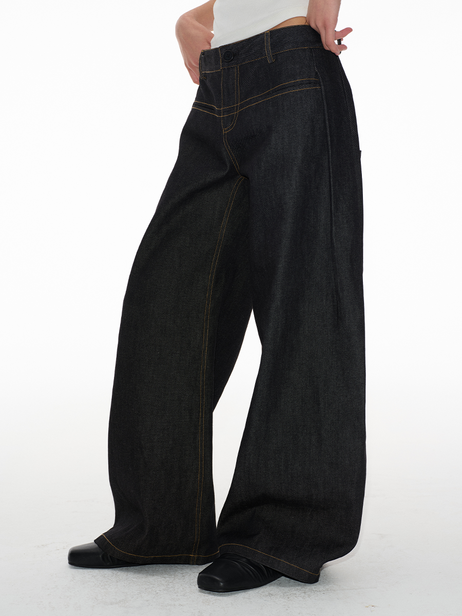 JCAESAR I-pleated Low-rise Scimitar Pants