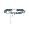 MASW Iris Haze Blue Choker Necklace