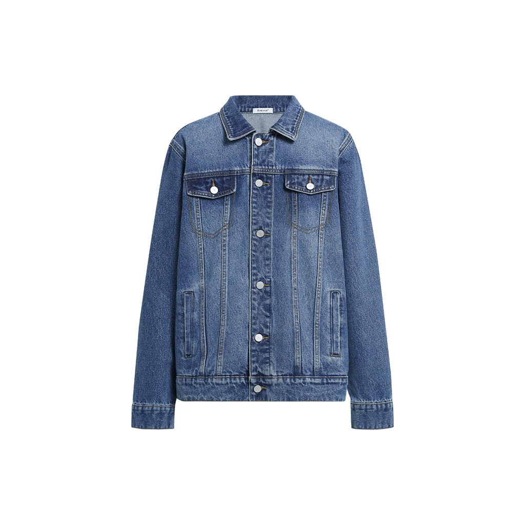FUNKYFUN Ma Liu Made Old Lapel Loose Denim Jacket
