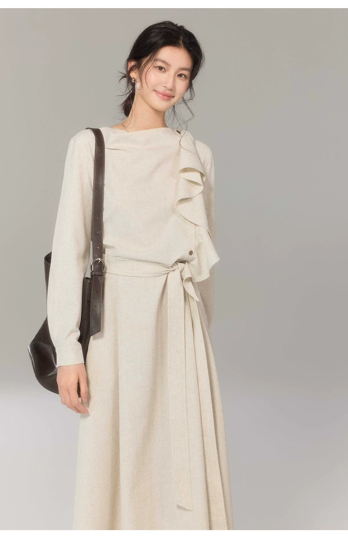 TYANG Ruffle Side Strap Dress