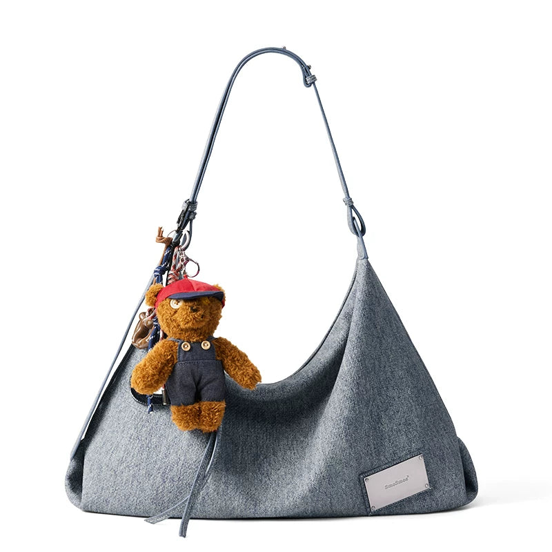SmoSmos Niche Denim Shoulder Crossbody Armpit Bag