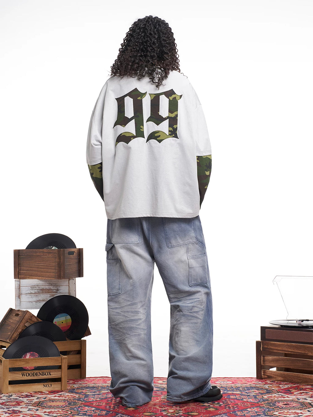MT99 Fake Two-piece Camouflage Splicing Long Sleeve
