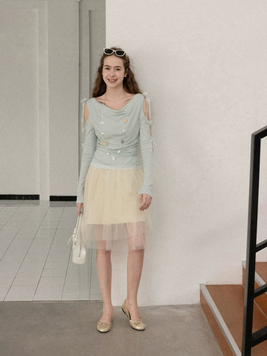 Cantonstory High Waist Thin Mesh A Word Skirt