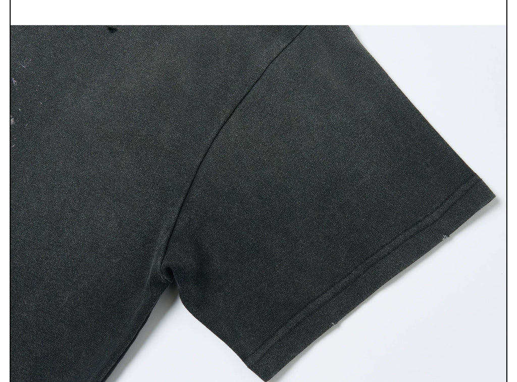 SAXGENWON Crew Neck Short and Wide Version Casual Tee