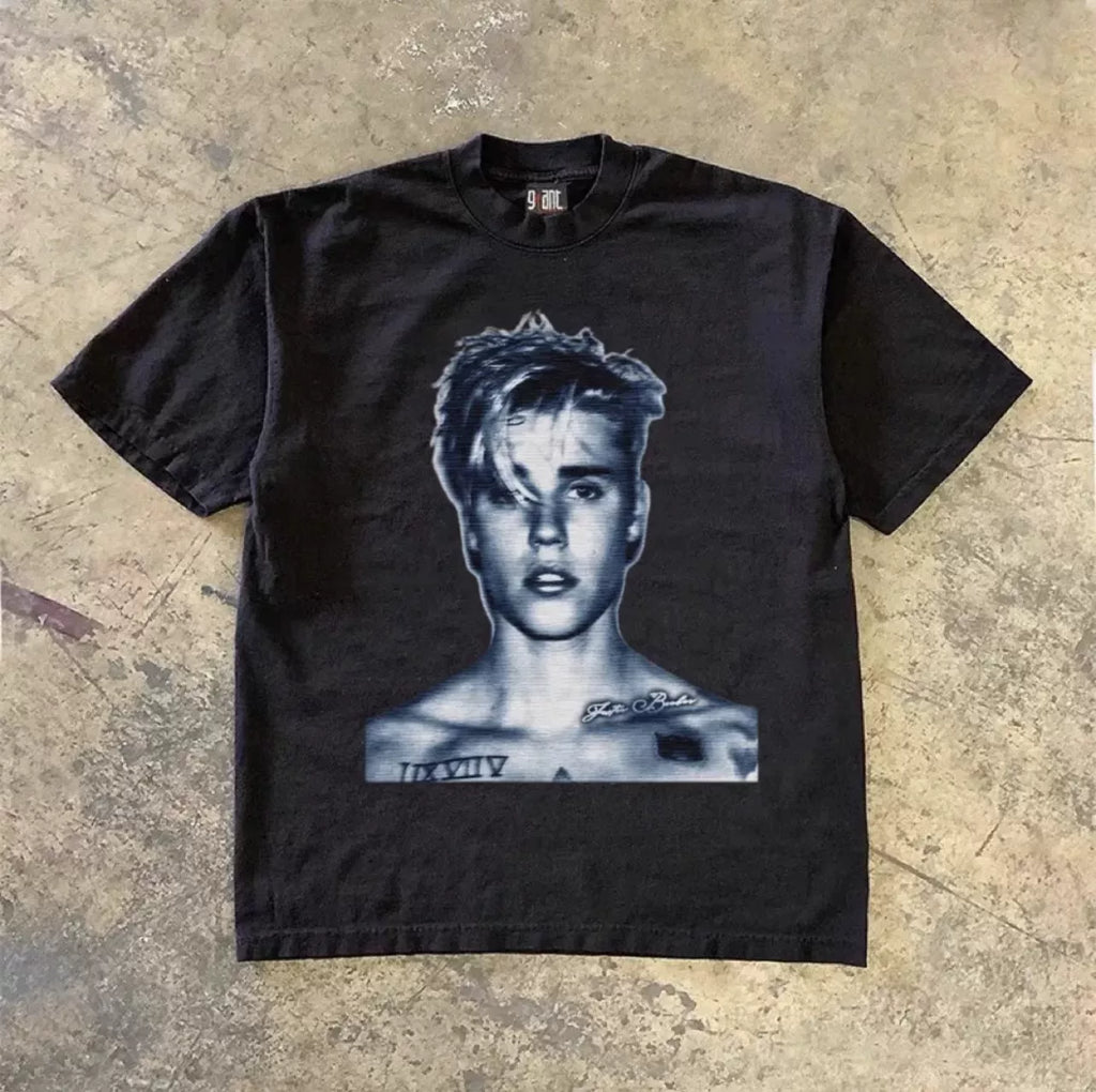 UPUPXIA Portrait Print Casual Versatile Tee