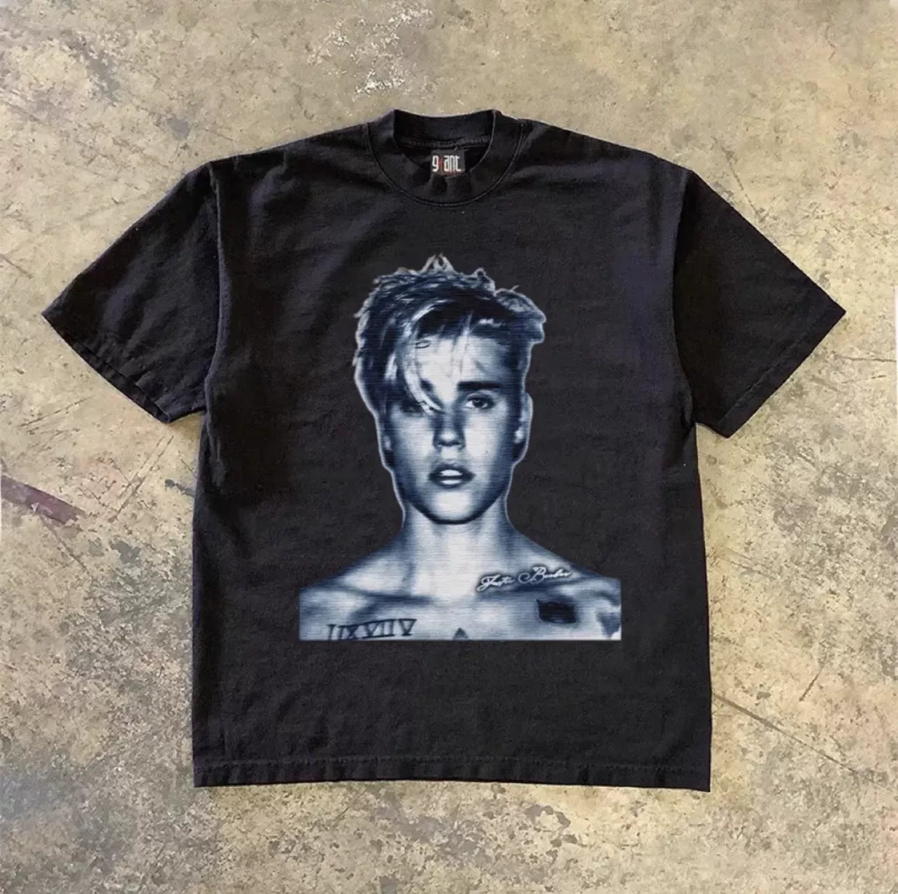 UPUPXIA Portrait Print Casual Versatile Tee
