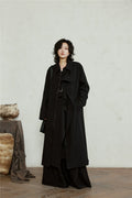 SUNYVONNE High-waisted Wide-leg Floor-length Suit Pants