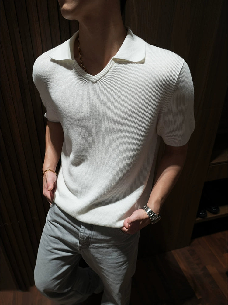 SEE ALSO [Quiet Luxury Upstart] 16S long-staple cotton old money Knitted Polo Shirt