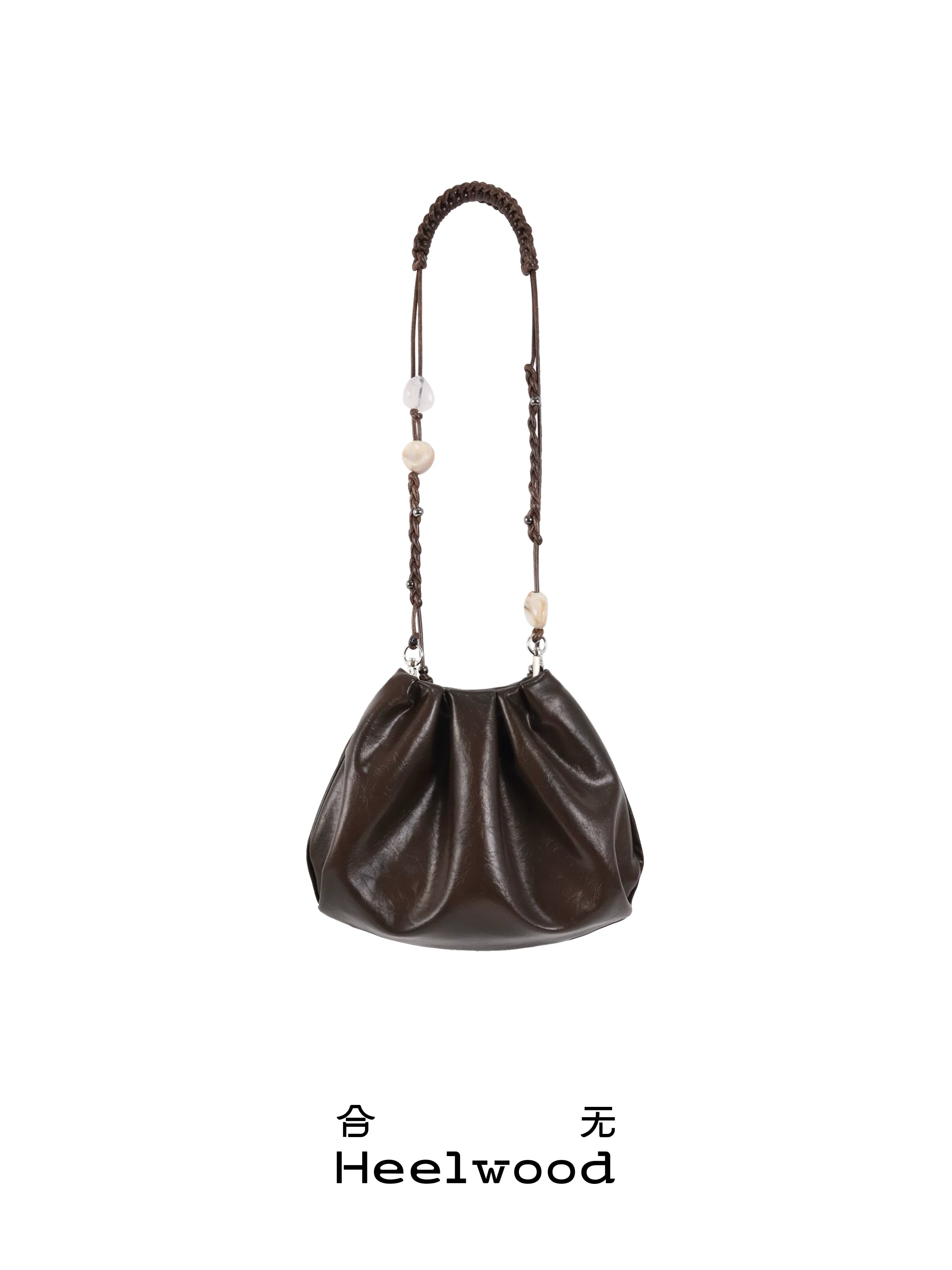 Heelwood Beaded Pleated Messenger Bag