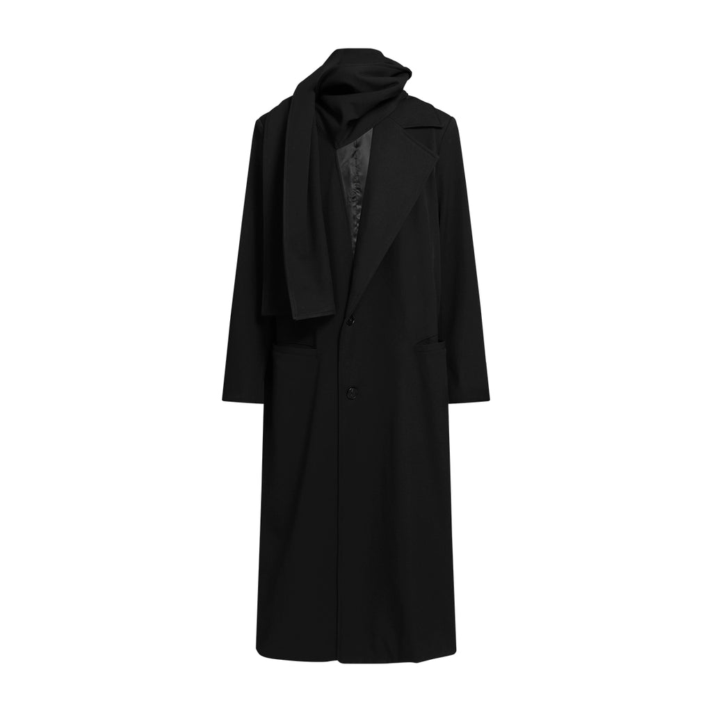 FUNKYFUN Long Blazer with Scarf Design
