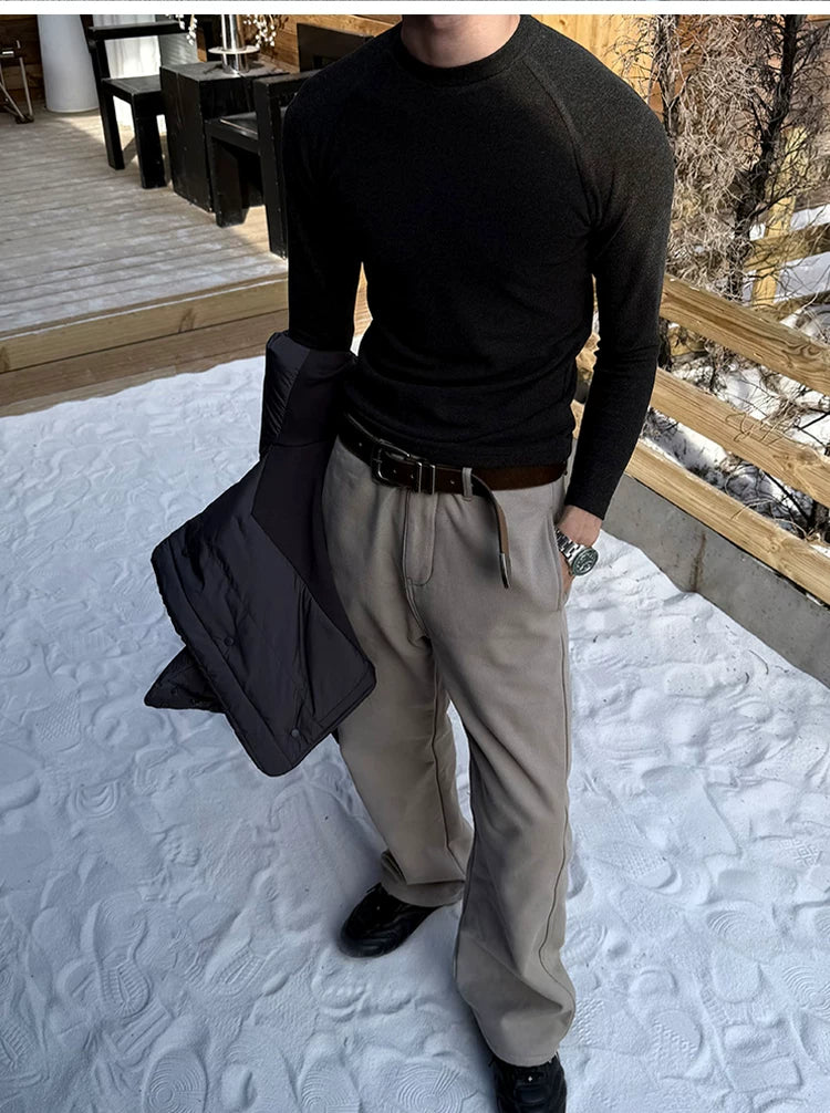 ZOZO FOREST Commuter Simple Warm Bottom Sweater