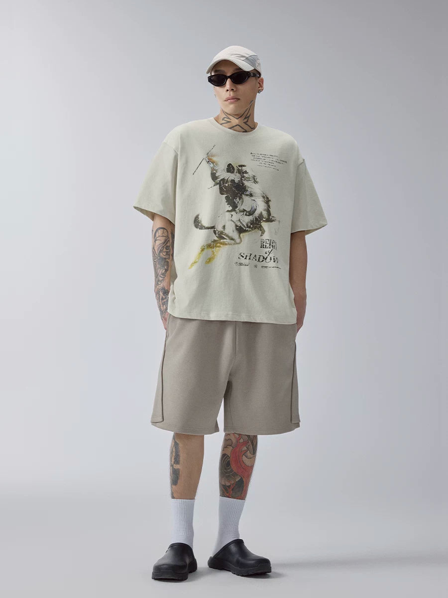 F2CE Retro Knight Print Loose Tee