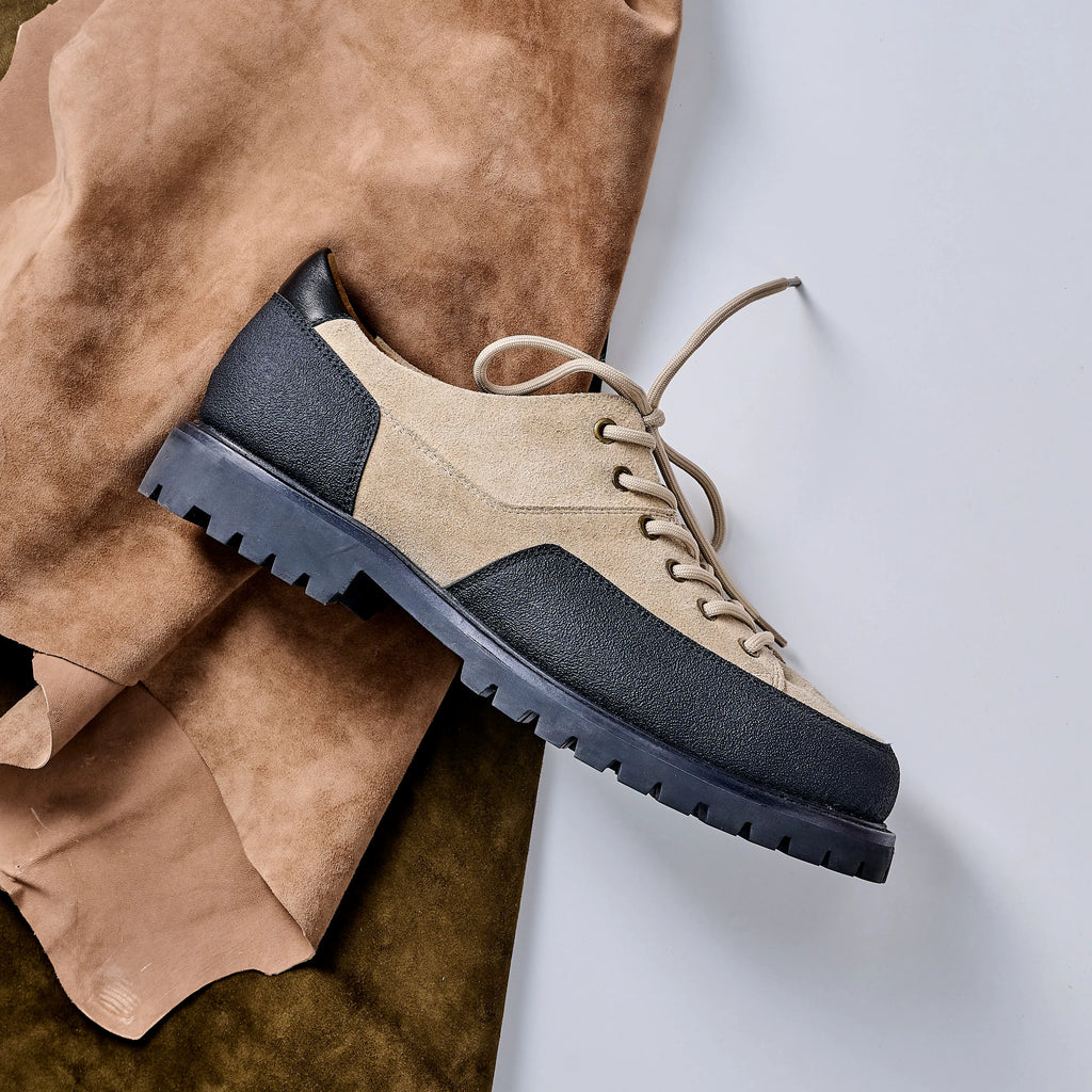 TERRAKOO Leather Heightening Aramco Kaji Hiking Shoes Leather Shoes