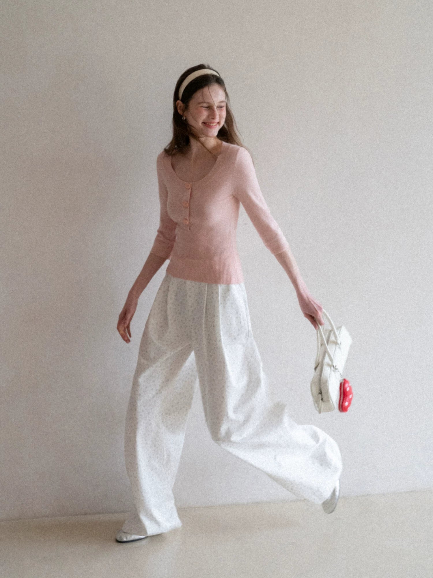EGGKA Floral Casual Wide-leg Pants