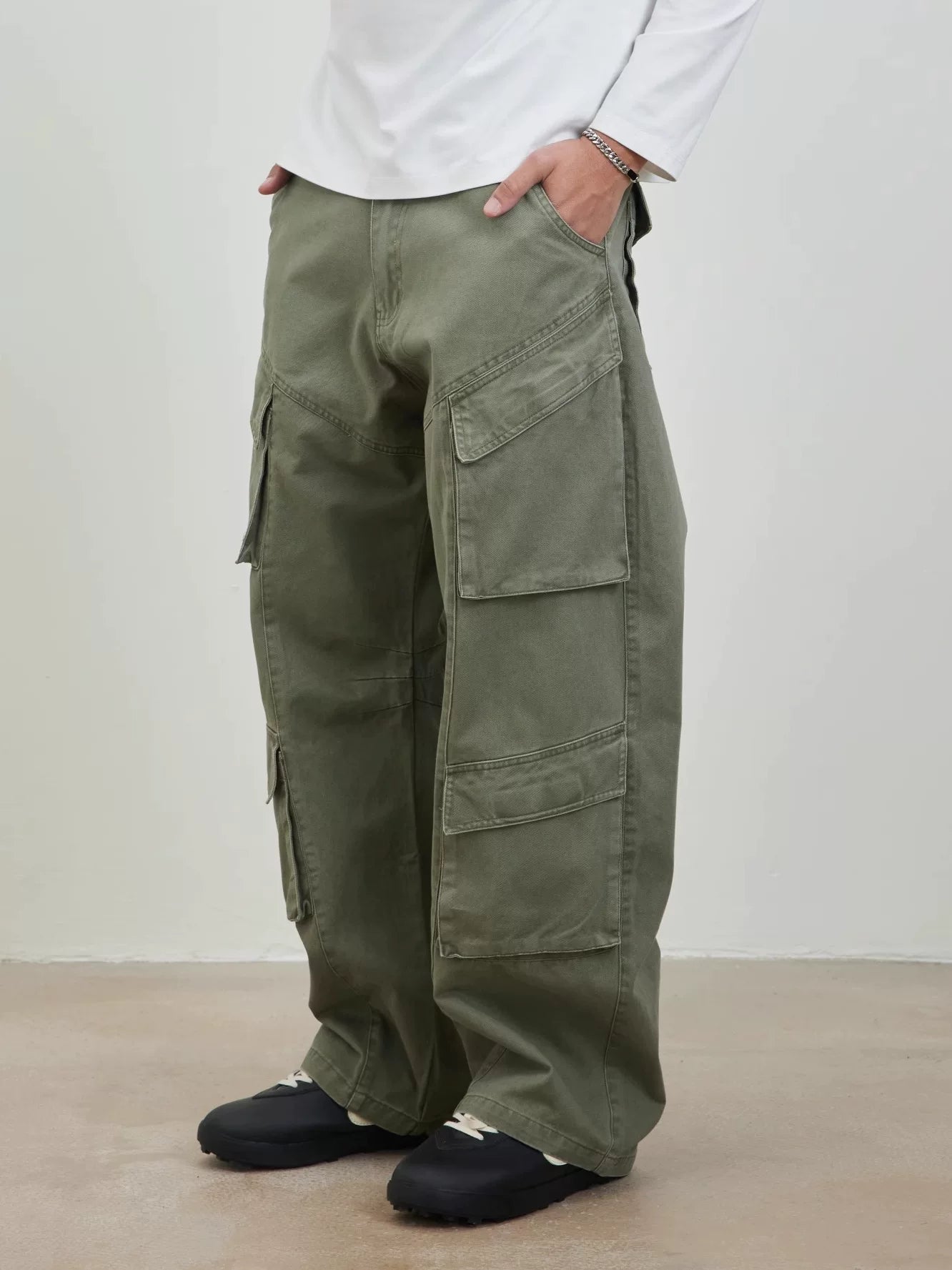 Blank Map Vintage Loose Tooling Trousers