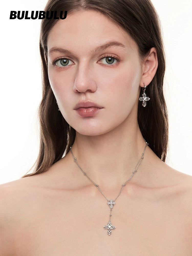 BULUBULU Pendant Cross Double Necklace