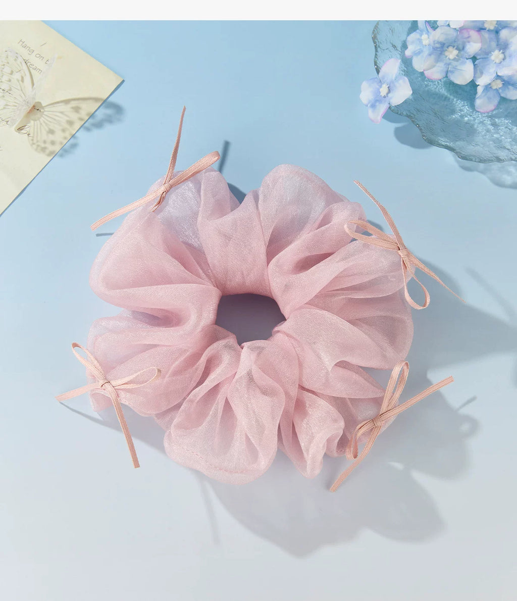 DODOGOGO Mesh Bow Large Intestine Hair Band