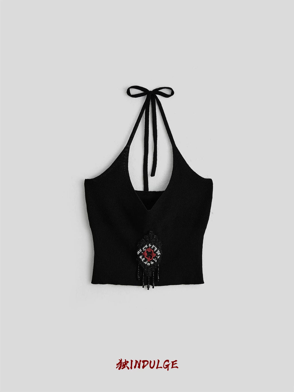 INDULGE Hand-woven Bead-knitted Slim-fit Short Vest