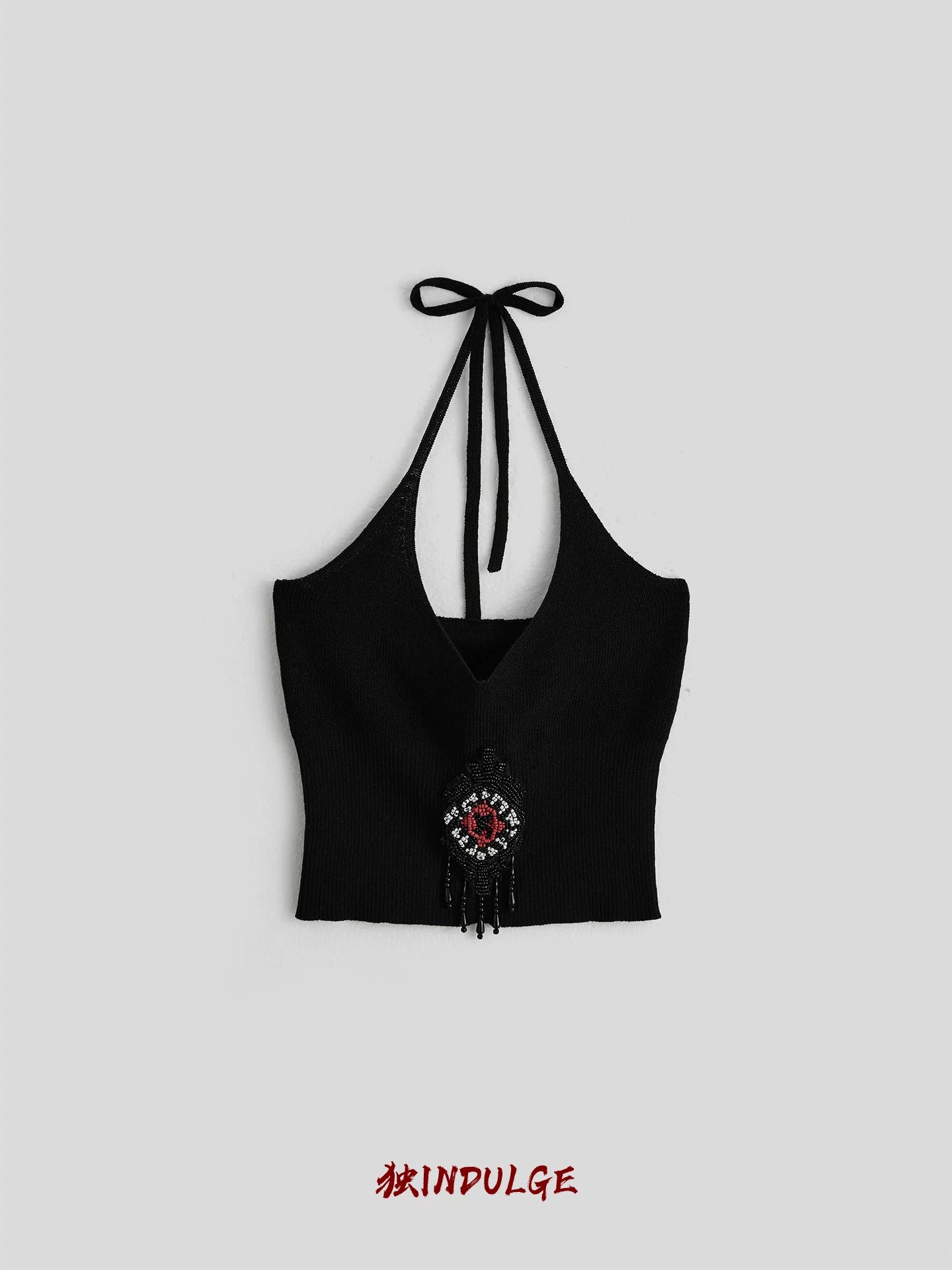 INDULGE Hand-woven Bead-knitted Slim-fit Short Vest