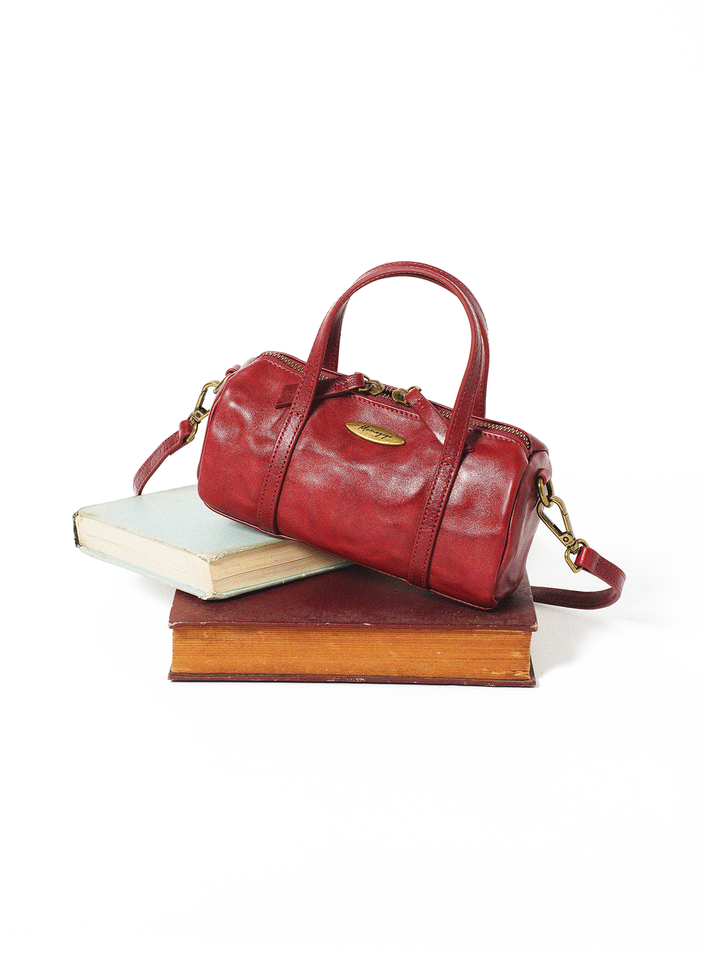 Momogigi Vintage Grip Cowhide Crossbody Bag