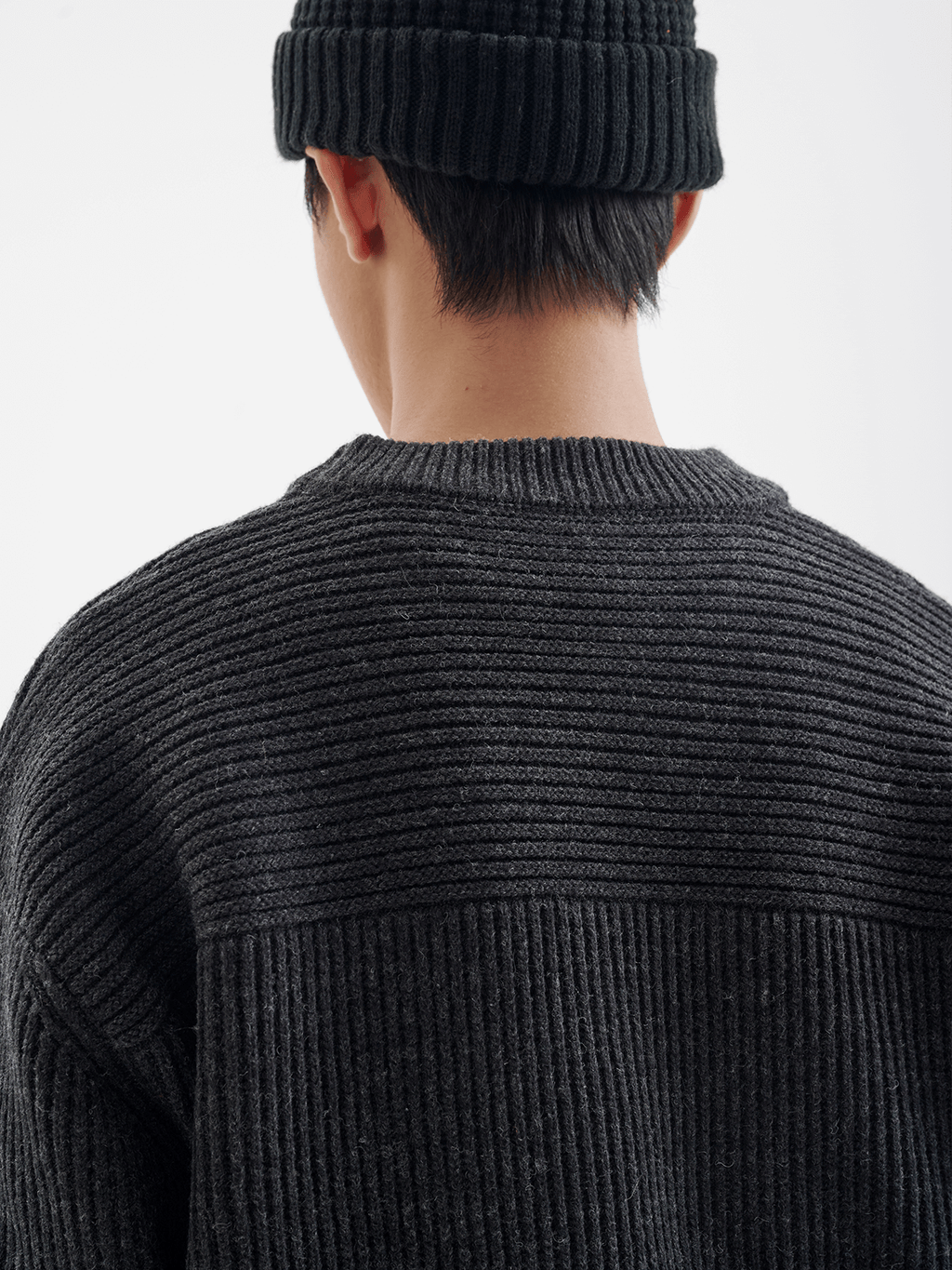 BUTTBILL 15% Sheep Wool Crew Neck Ingot Long Sleeve Sweater