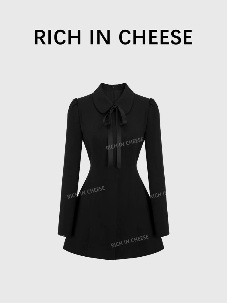 RICH IN CHEESE Waist and Thin Temperament Dress