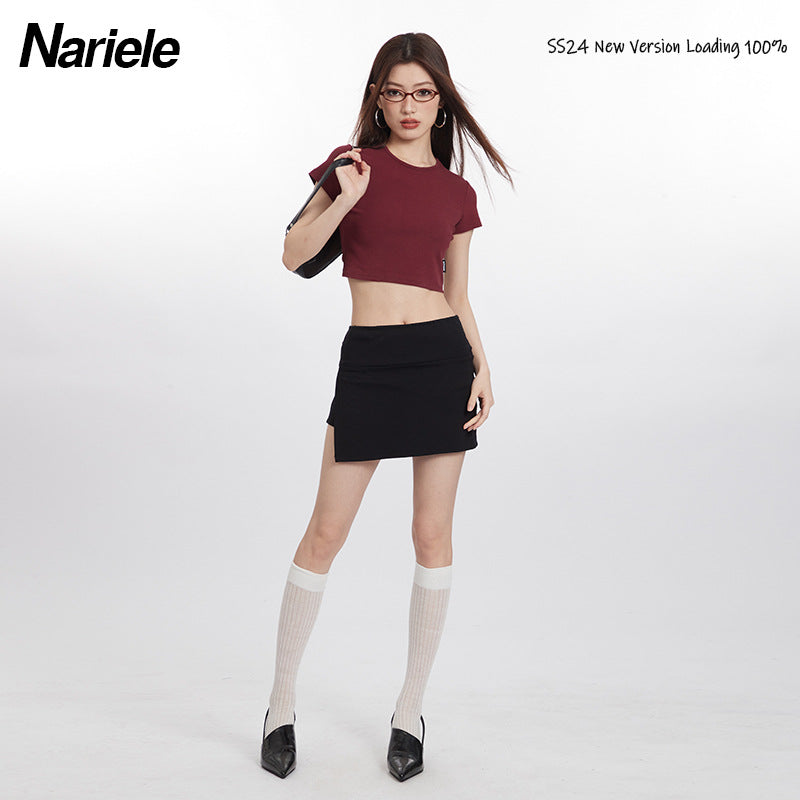 Nariele Sexy Hollow Backless Tee