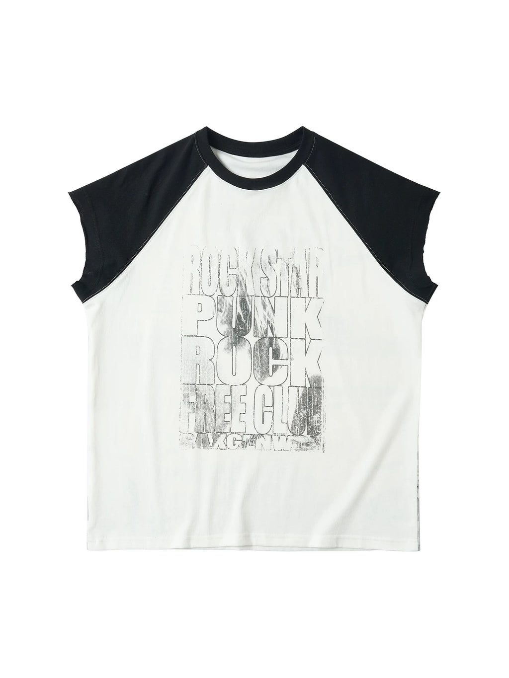 SAXGENWON Rock Digital Print Short Wide-leg Vest