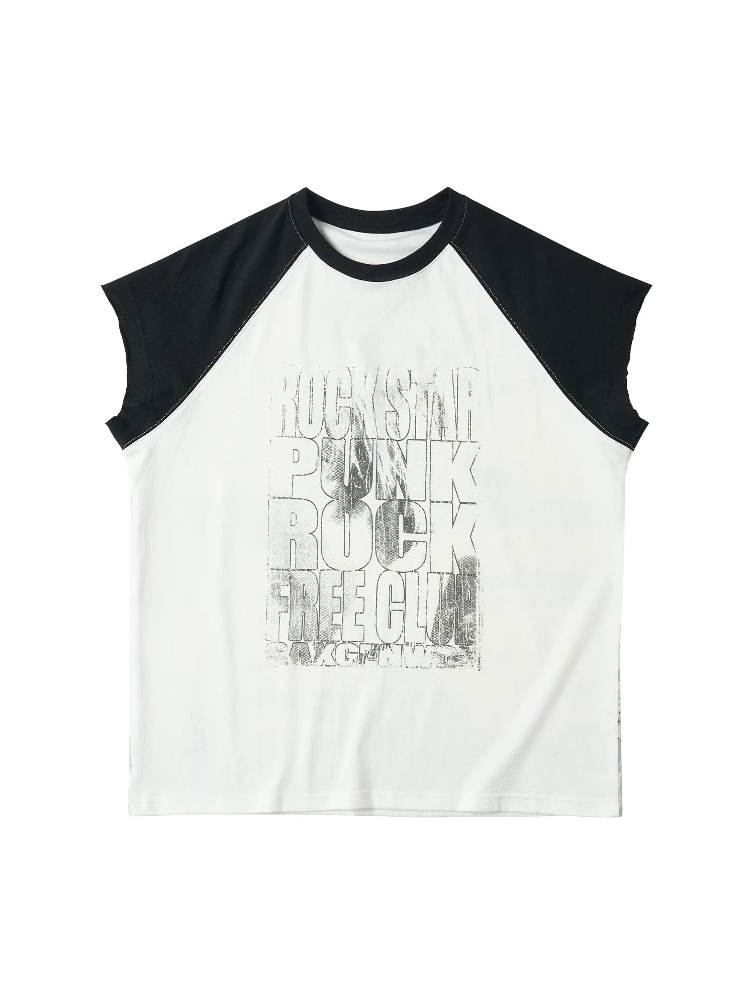SAXGENWON Rock Digital Print Short Wide-leg Vest