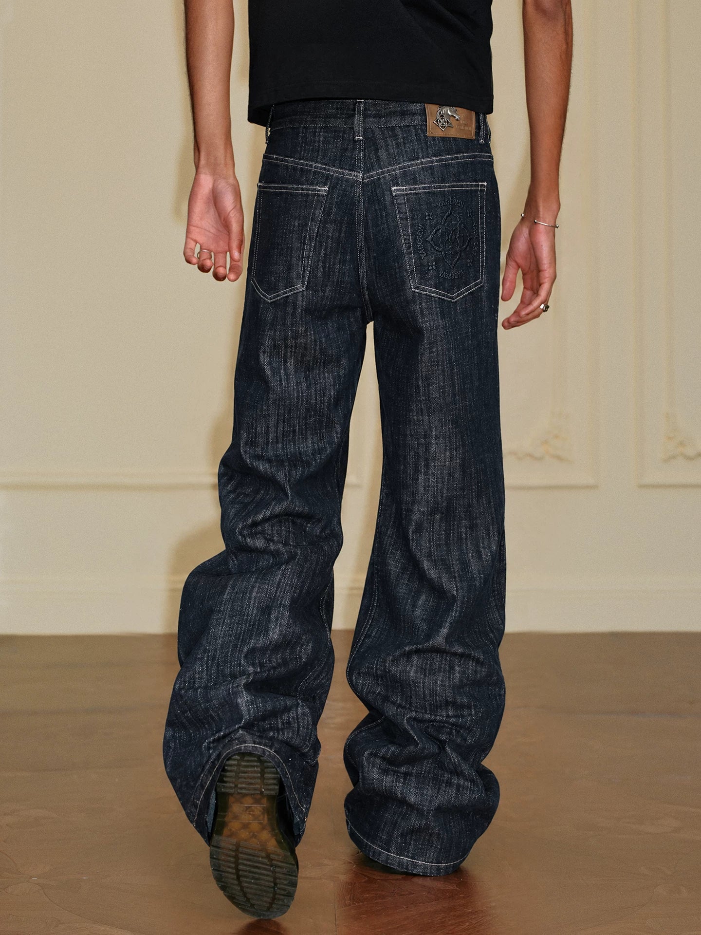 YADcrew Vintage Loose Straight Wide Leg Skinny Jeans