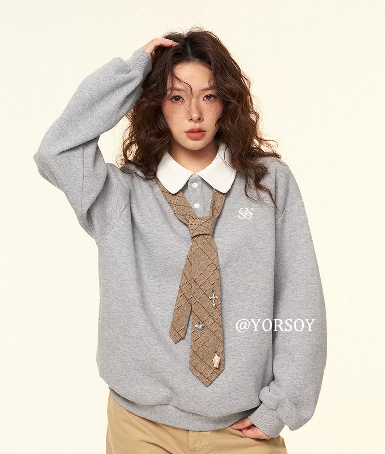 YORSOY Vintage College Style Y2K Tie