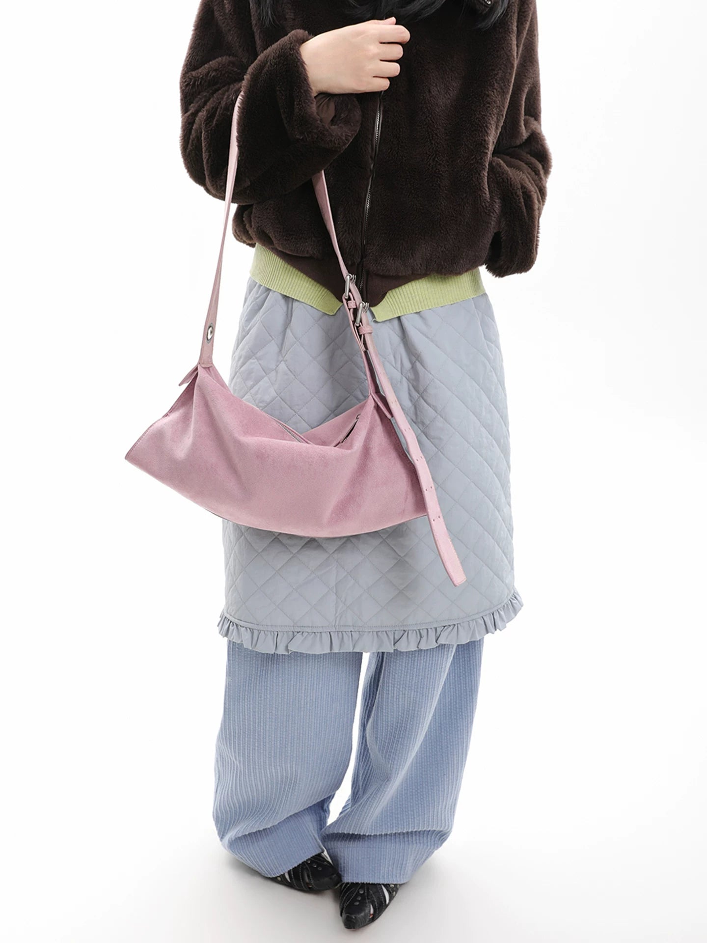 JANDRESS Asymmetrical Punched Crossbody Armpit Bag