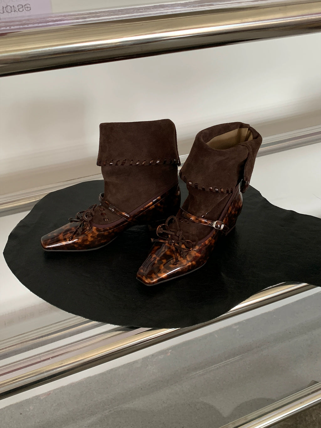 Milooey Leather Platform Boots
