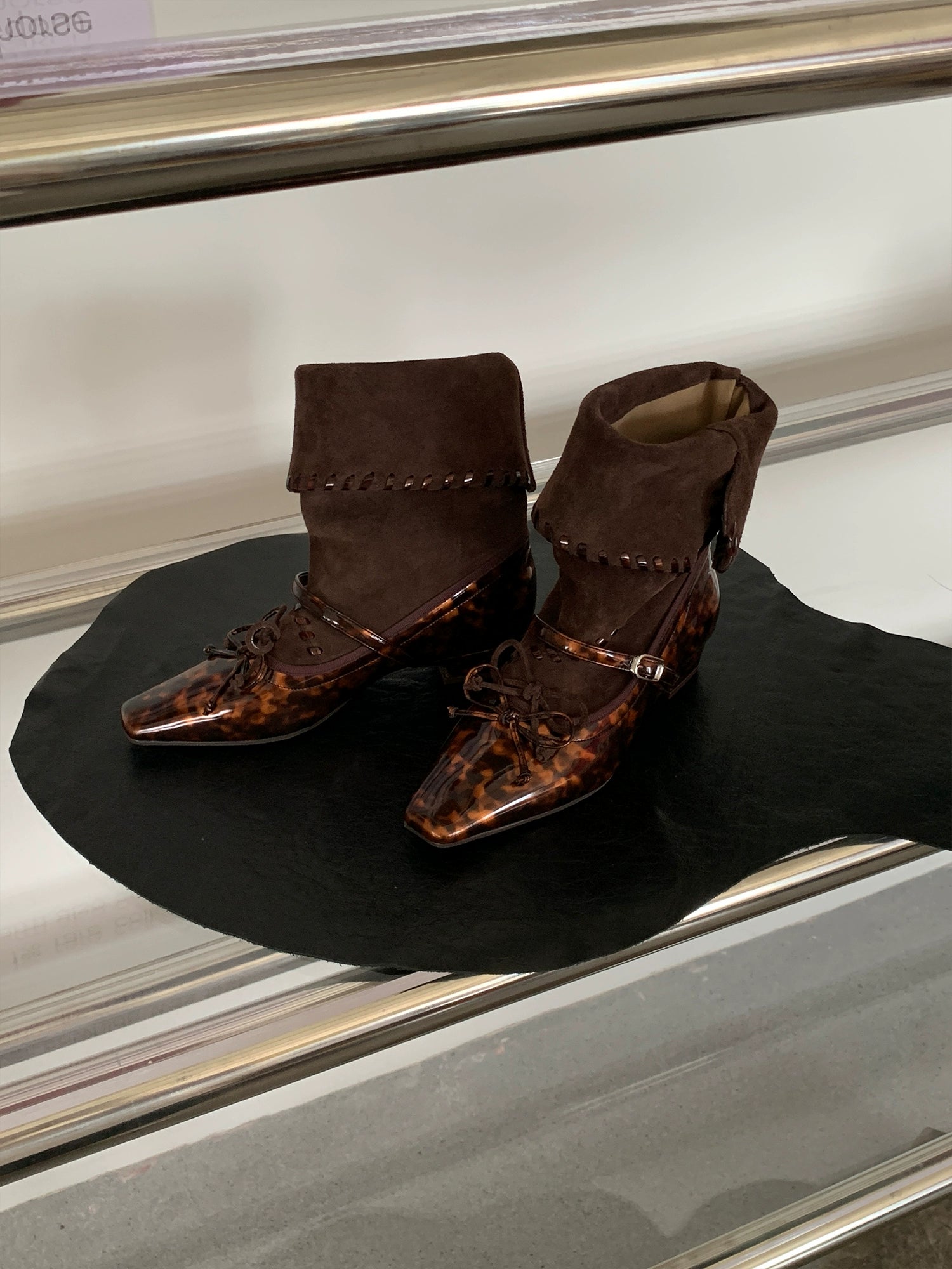 Milooey Leather Platform Boots