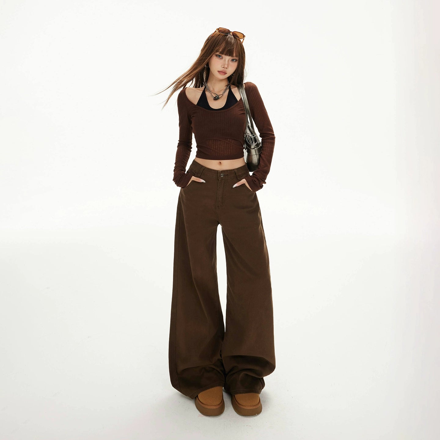 KPSR Vintage High Waist Loose Wide Leg Jeans