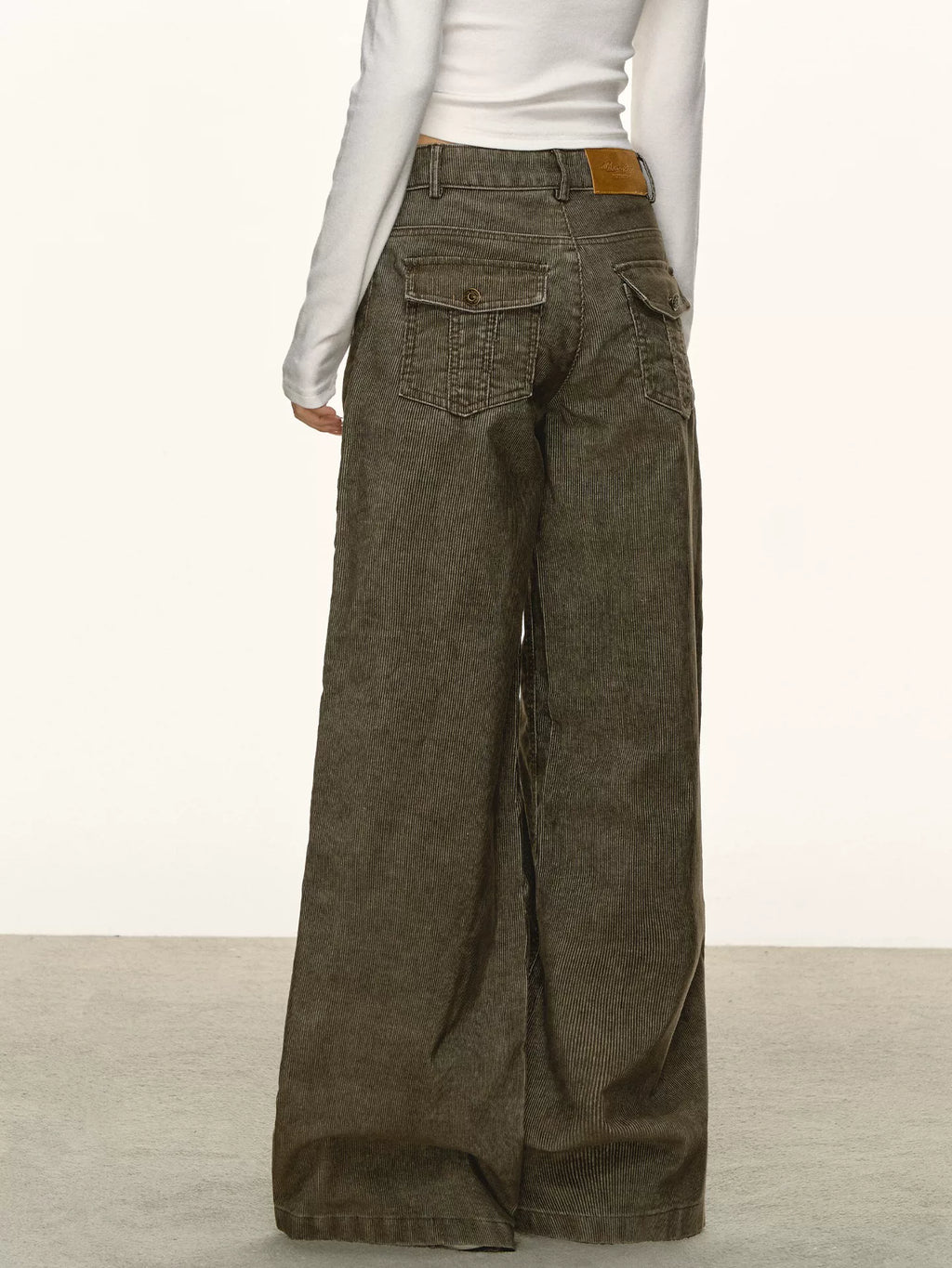 Anna Aneae Vintage Low-rise Straight Floor-mopping Trousers