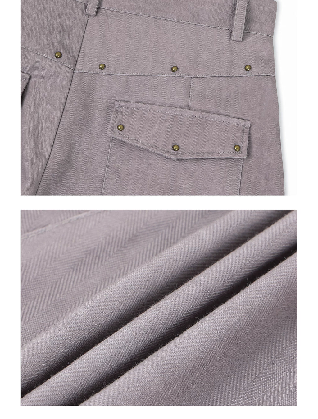 TZ Killer Pleated Rivet Scimitar Wide Leg Pants