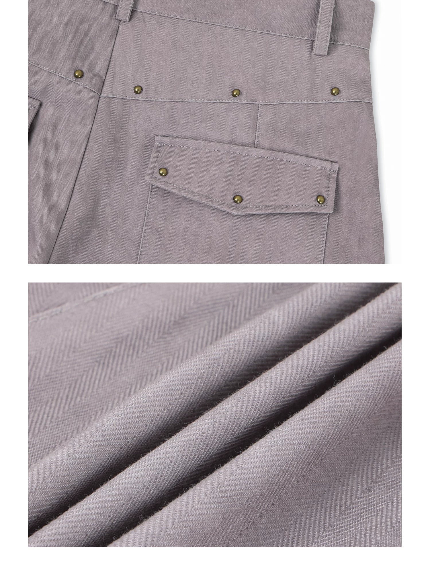TZ Killer Pleated Rivet Scimitar Wide Leg Pants