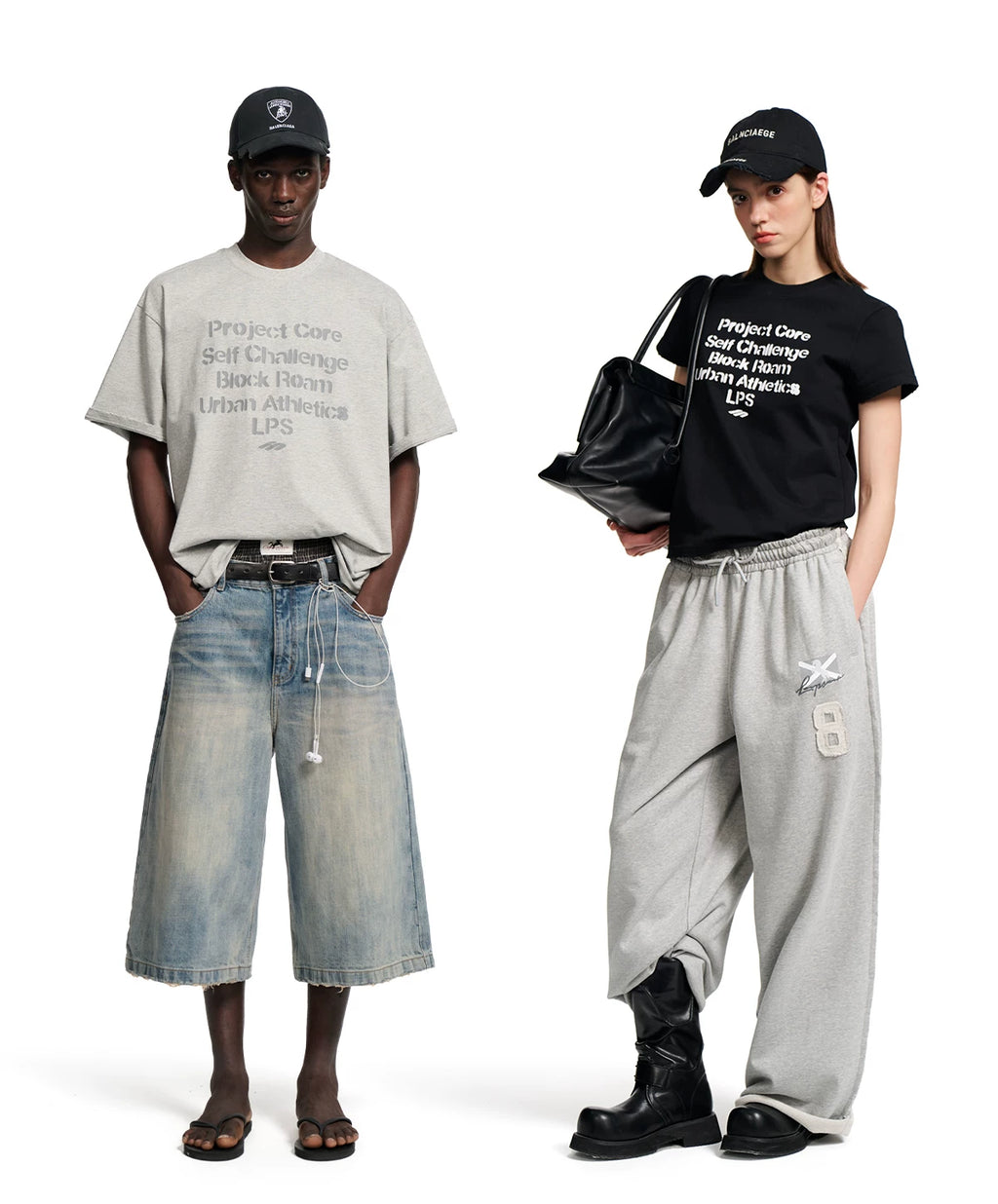 Loopsoon Letter Print Loose Casual Tee