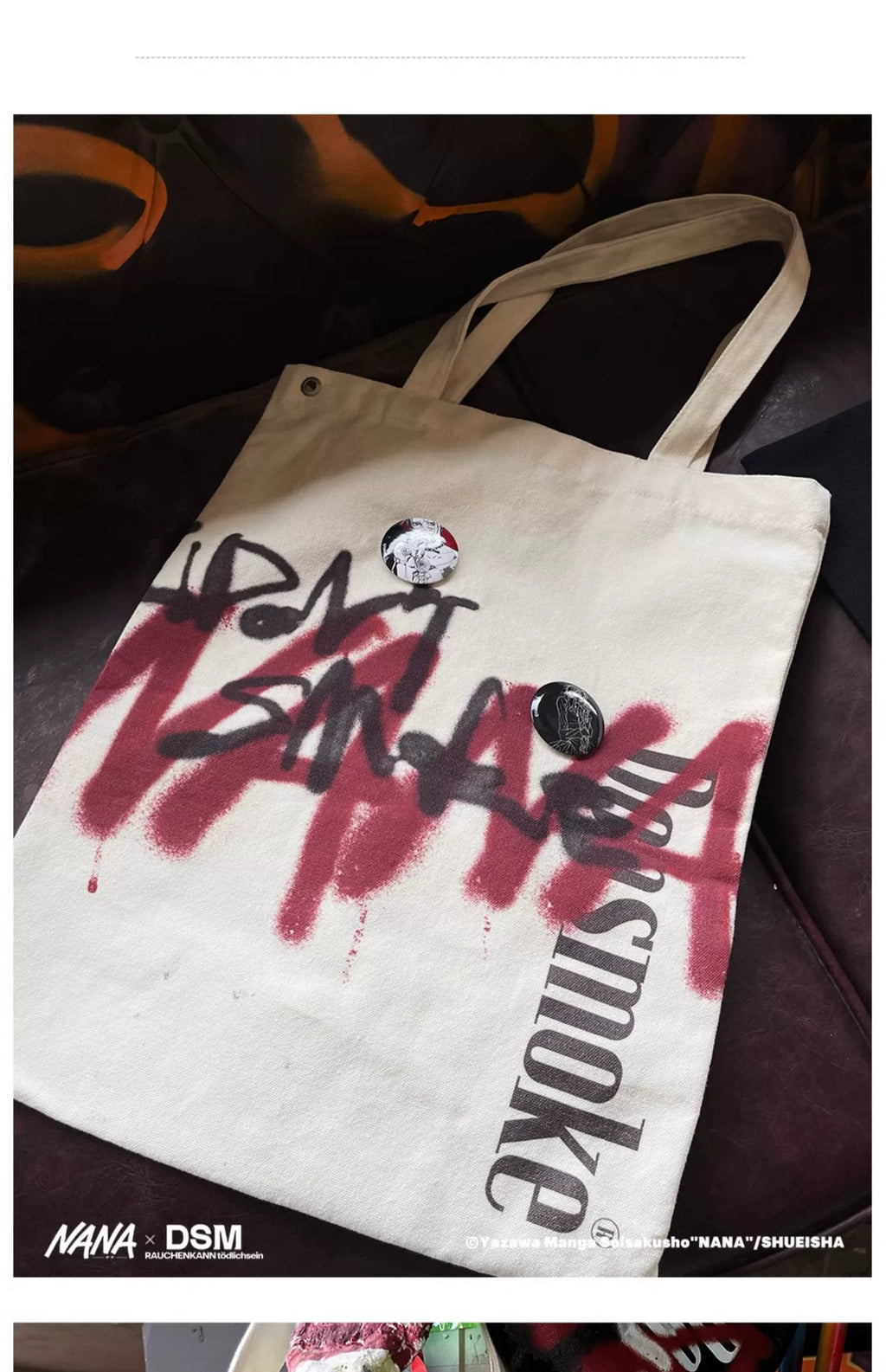 DSM Graffiti Font Large Capacity Tote Bag