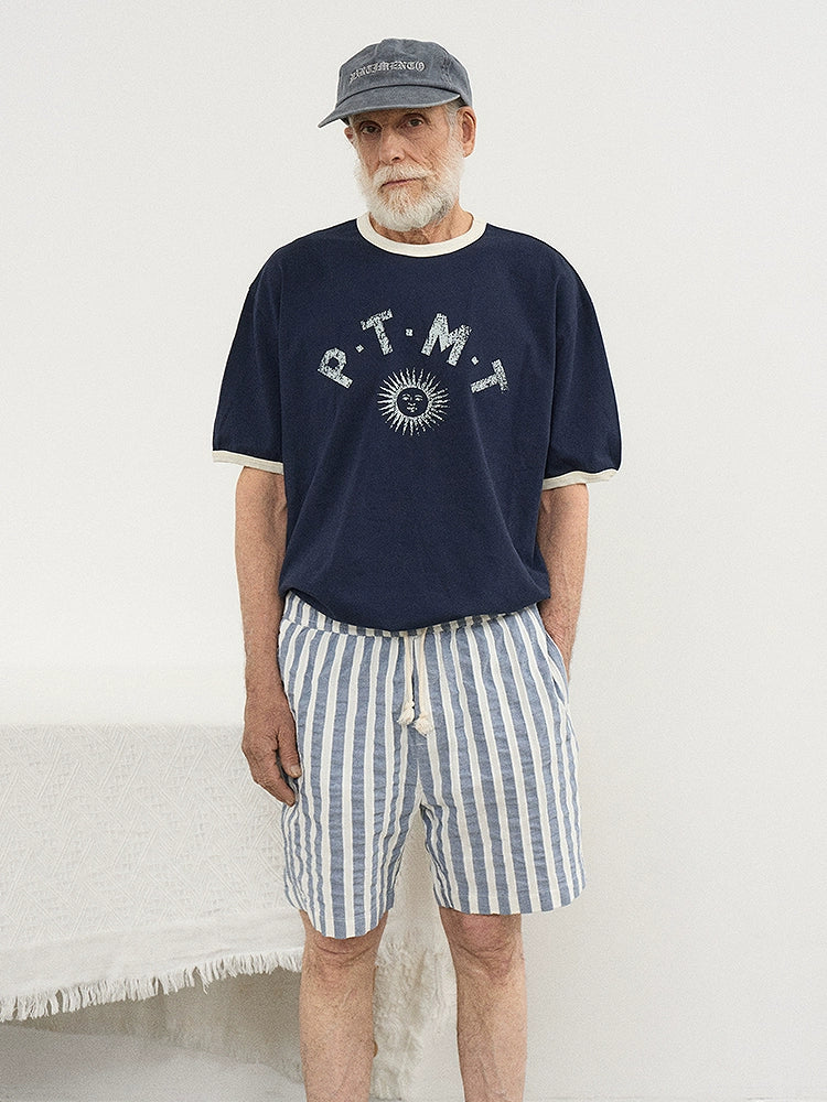 PARTIMENTO Washed Old Sun Print Tee