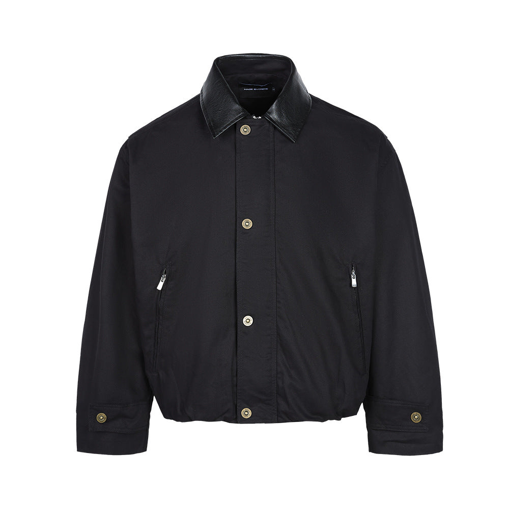 EME Vintage Leather Loose Jacket