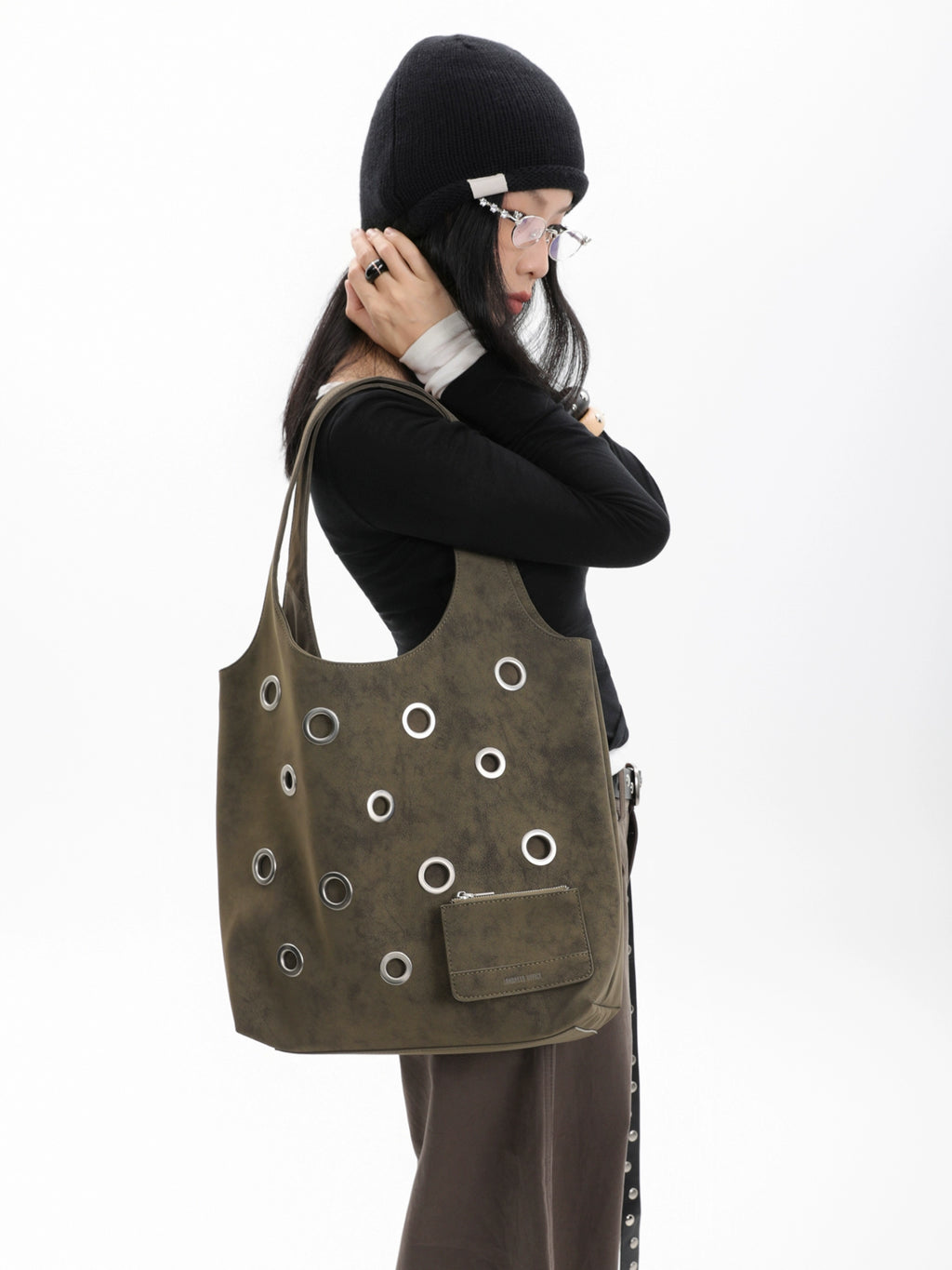 JANDRESS Vintage Large Capacity Underarm Tote Bag