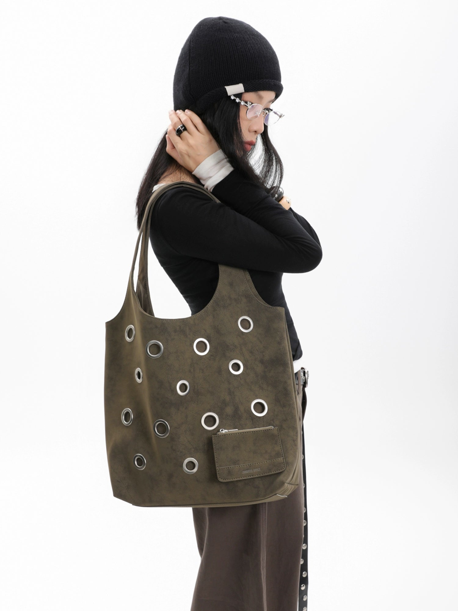 JANDRESS Vintage Large Capacity Underarm Tote Bag