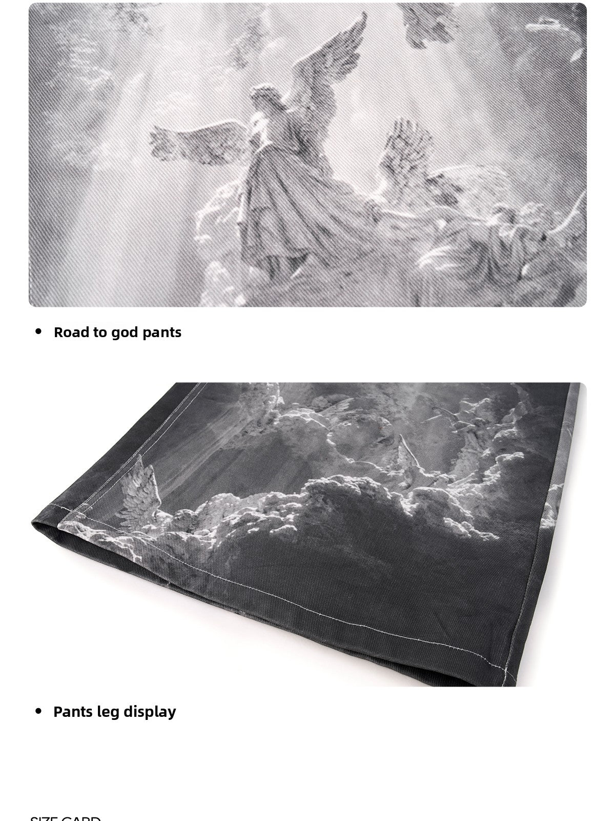 STARTEXCEEDEND 3D Printed Low-rise Wide-leg Jeans