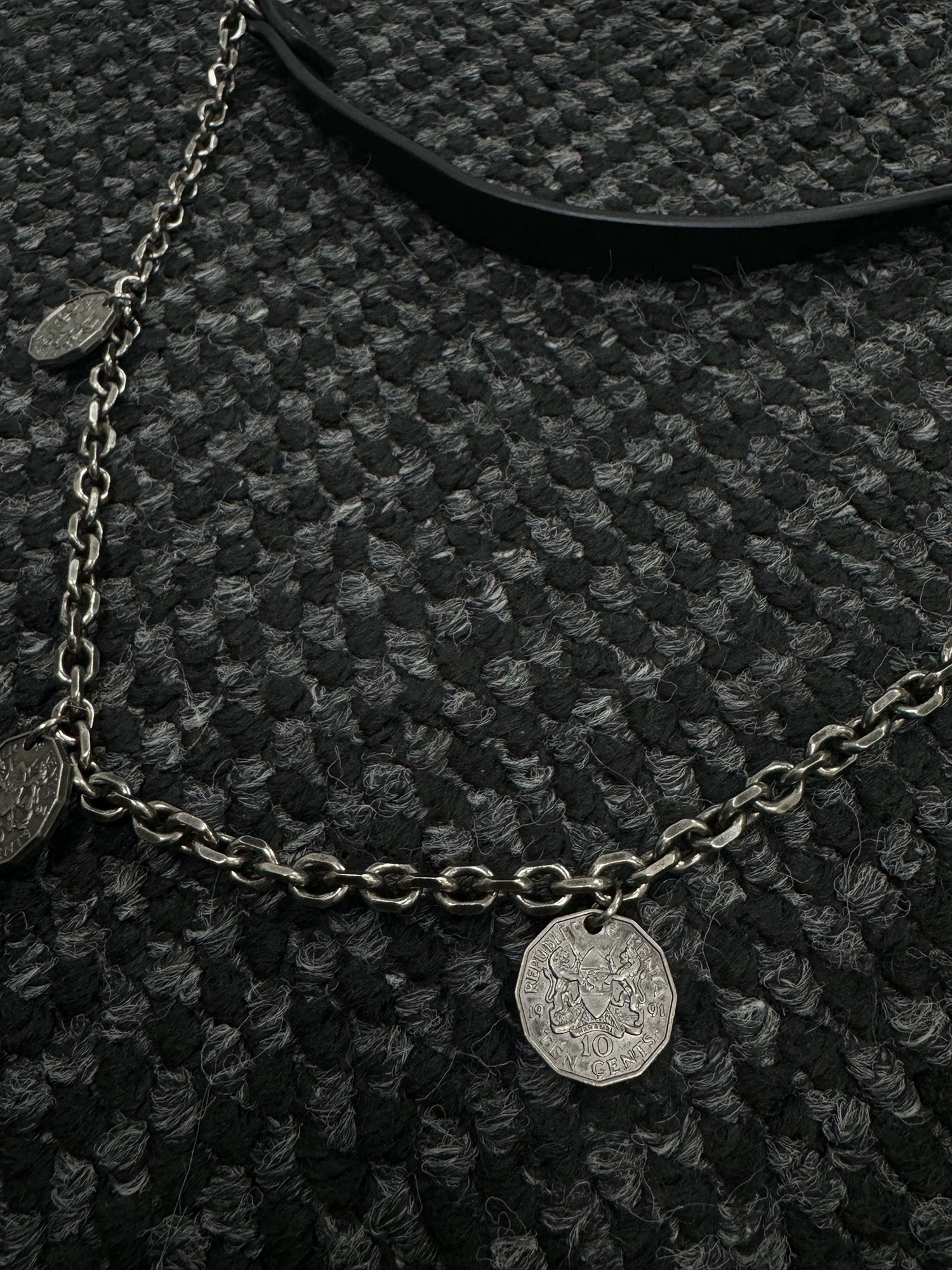NOT UGLY Top Cowhide "Silver Coin" Double Trouser Chain Pendant Accessories